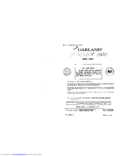 Garland G28 Installation & Operation Manual