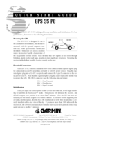 Garmin GPS 35 PC Quick Start Manual