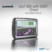 Garmin nuvi 885 with MSN Direct Quick Start Manual