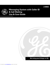 GE 2-9992 Use & Care Manual