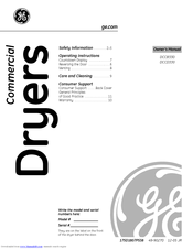 GE DCCD330ED Owner's Manual