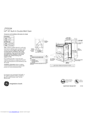 GE JTP35SM Dimensions And Installation Information
