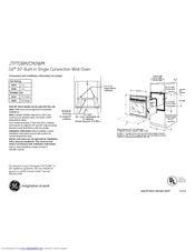 GE JTP70WM Dimensions And Installation Information