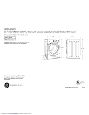GE PROFILE WPDH8900JMG Dimensions And Installation Information