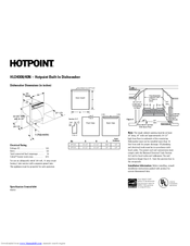 Hotpoint HLD4000NWW - on 24 Inch Full Console Dishwasher Datasheet