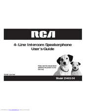 RCA 25403 User Manual