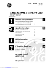 GE SpacemakerXL JVM1451 Owner's Manual