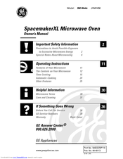 GE SpacemakerXL JVM1410 Owner's Manual