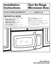 GE HVM1750SPSS Installation Instructions Manual