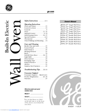 GE JTP25-30 Single Wall Oven Owner's Manual