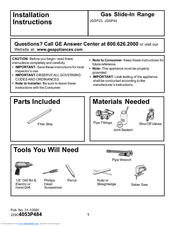 GE JGSP44 Installation Instructions Manual