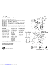 GE Profile JS905SKSS Dimensions And Installation Information