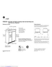 GE Profile PSB42LSR Dimension Manual