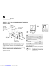 GE JKP86SHSS Dimension Manual