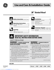 GE JV695 Use And Care & Installation Manual