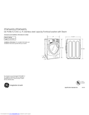 GE Profile PFWS4605LMG Dimensions And Installation Information