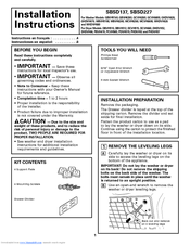 GE SBSD137HWW Installation Instructions Manual