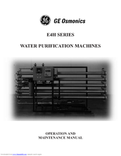 GE Osmonics E4H Series Operation And Maintenance Manual