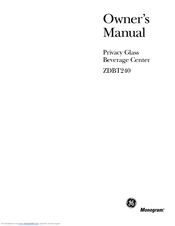 GE ZDBT210 Owner's Manual