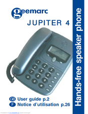 Geemarc Jupiter 4 User Manual