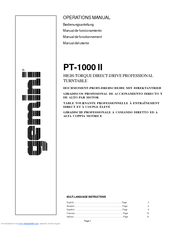 Gemini PT-1000 II Operation Manual