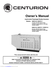 Generac Power Systems Centurion 004913-0 Owner's Manual