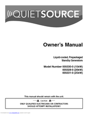 Generac Power Systems 005030-0, 005028-0, 005031-0 Owner's Manual