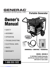 Generac Power Systems 005308-0 Owner's Manual