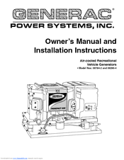 Generac Power Systems 00784-2, 09290-4 Owners And Installation Manual