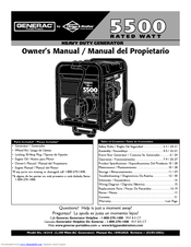 Generac Power Systems heavy duty geenrator 1654-0 Owner's Manual