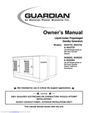 Generac Power Systems Guardian 0043734 Owner's Manual