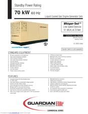 Generac Power Systems Whisper - Test UL 2200 Specification Sheet