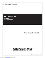Generac Power Systems Digital Controller R-200A Technical Manual