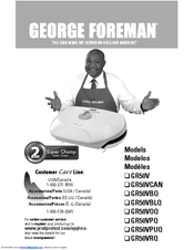 George Foreman Super Champ GR50VBLQ Use And Care Book Manual