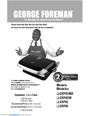 George Foreman Kitchen Bistro GRP4EW Use And Care Book Manual