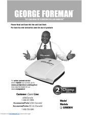 George Foreman GR0036TQ Use And Care Manual