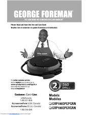 George Foreman GPR106QPGRCAN Use And Care Manual