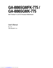 Gigabyte GA-8I865GMK-775 User Manual