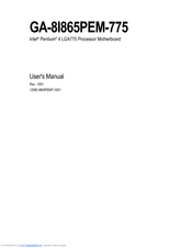 Gigabyte GA-8I865PEM-775 User Manual
