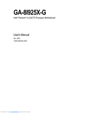Gigabyte GA-8I925X-G User Manual