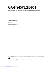 Gigabyte GA-8I945PLGE-RH User Manual