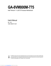 Gigabyte GA-8VM800M-775 User Manual
