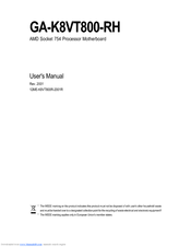 Gigabyte GA-K8VT800-RH User Manual