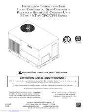 Goodman CPH036 Installation Instructions Manual