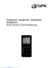 GPX MW8857DT Instruction Manual