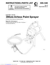 Graco 390sts Instructions-Parts List Manual