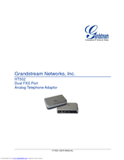 Grandstream Networks DUAL FXS PORT HT502 User Manual