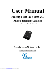 Grandstream Networks HandyTone-286 Rev 3.0 User Manual