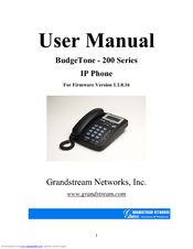Grandstream Networks BudgeTone 200 User Manual