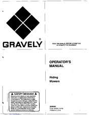Gravely 830E Operator's Manual